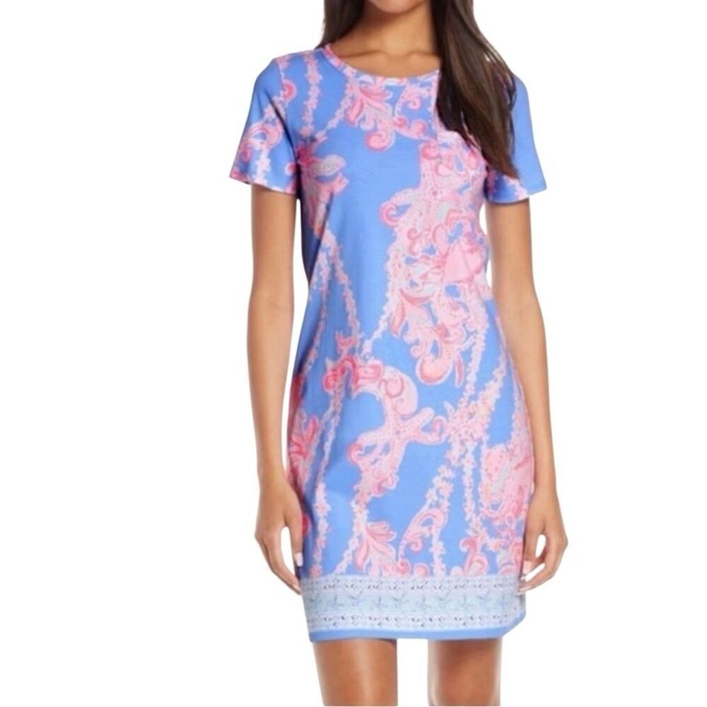 Lilly Pulitzer Declan dress sz Small blue peri go with the flow engineered T-shi